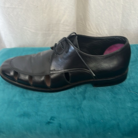 Paul Smith made in Italy Rowen Shoes Black Leather Cut Out Detail 40 - Picture 5 of 14